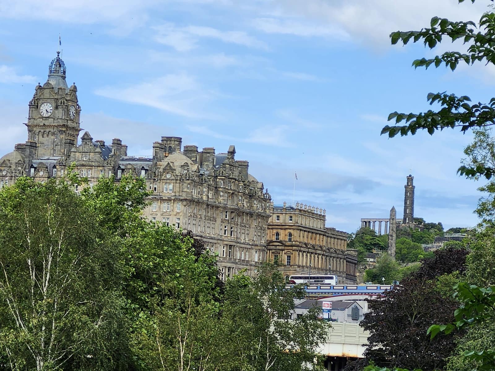 Edinburgh skyline with the Balmoral clock tower